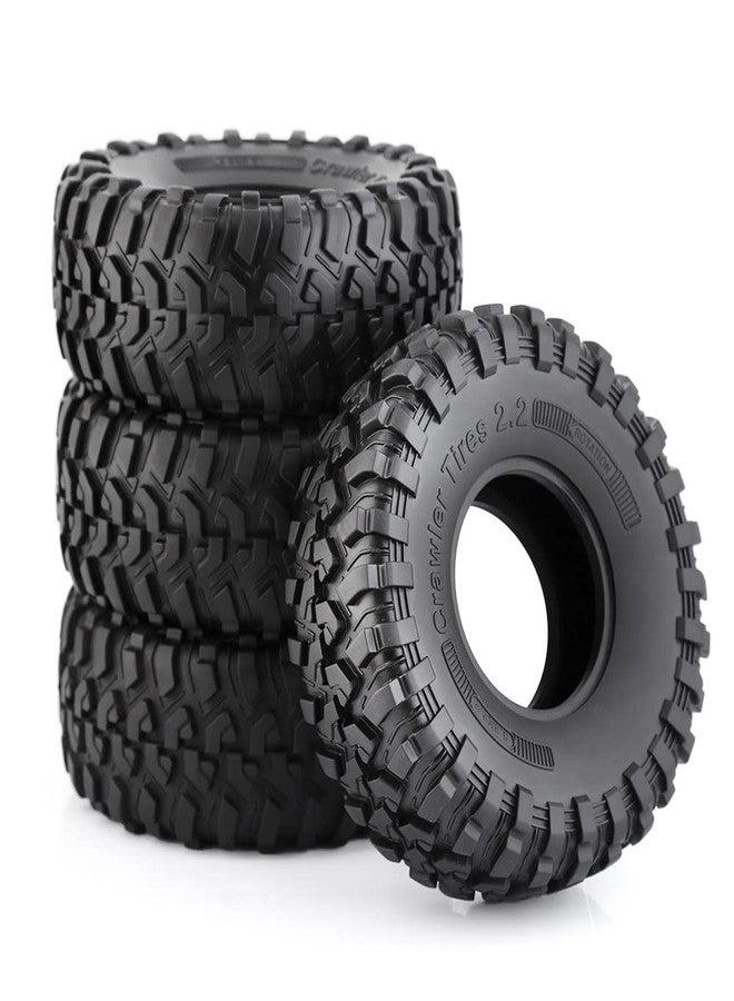 Chanmoo 2.2 RC Crawler Tires With Foam Inserts OD 130mm Rubber Grappler Mud Terrain Tyres For 1/10 Crawler Car SCX10 90047 D90 TF2 AX10 D90 Tamiya CC01 Traxxas TRX4 2.2" Beadlock Wheels Rims 4PCS - Image 1